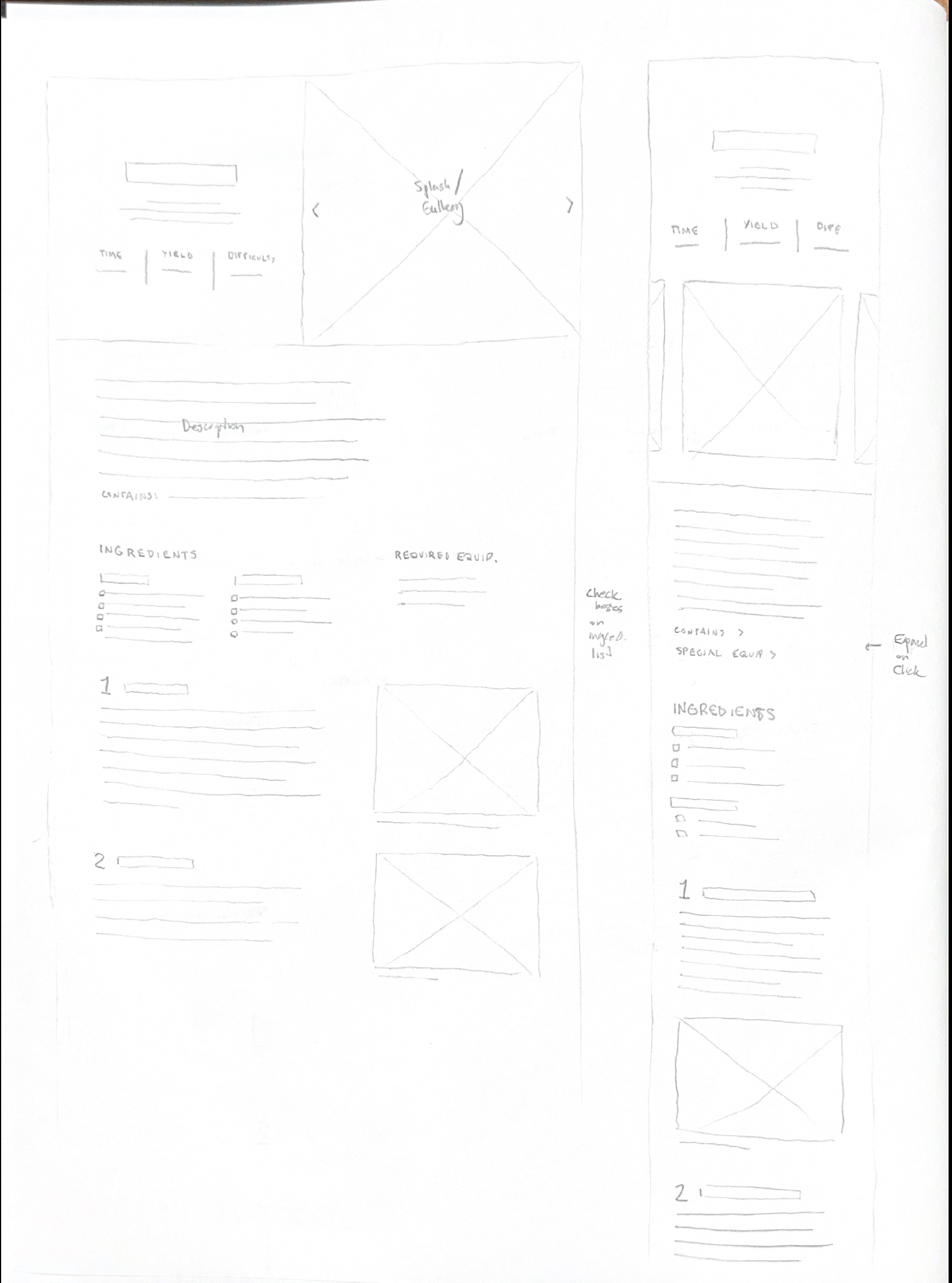low-fi website prototype number one